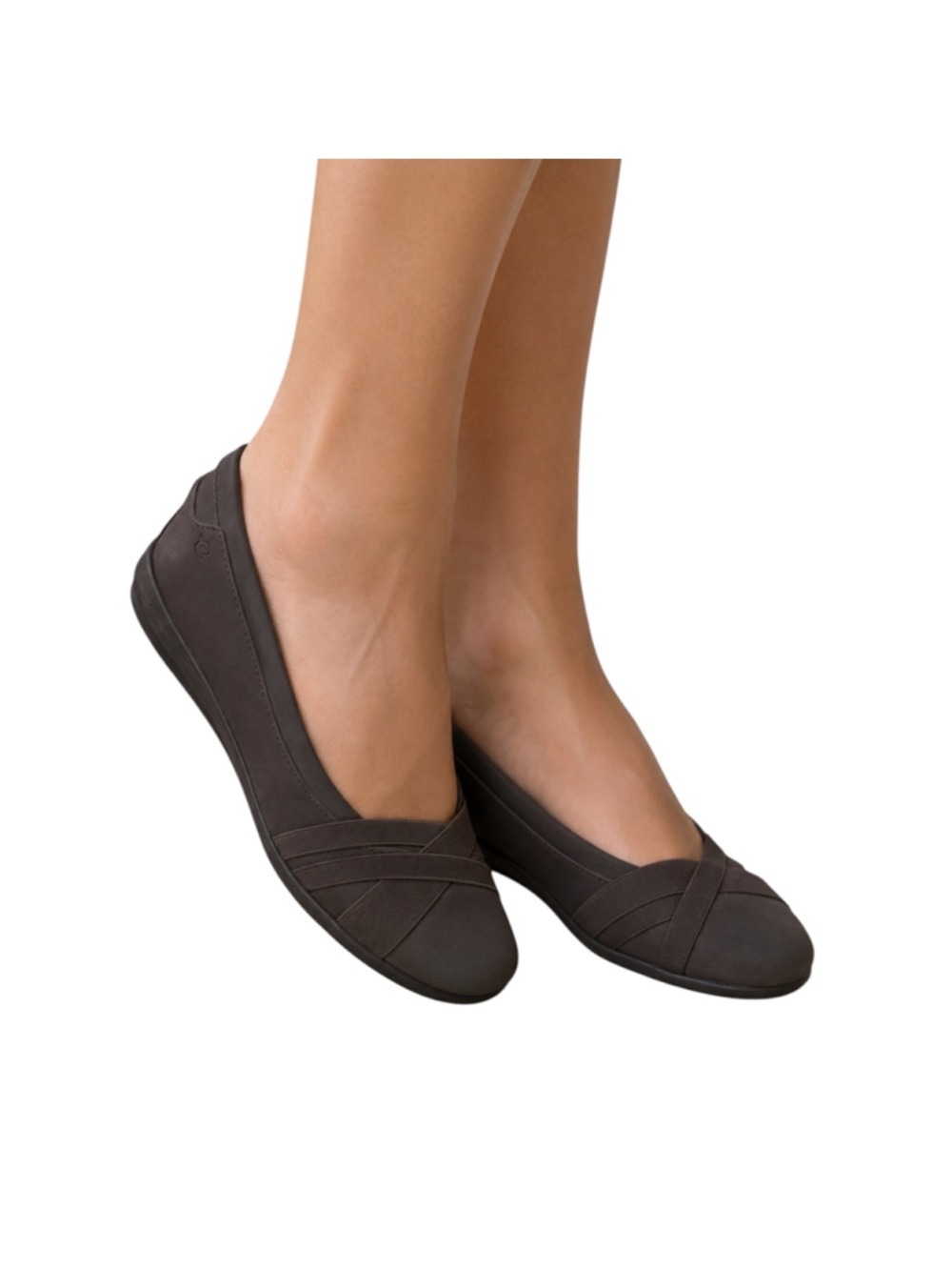 Easy Spirit Traveltime Black Slip-On Comfort Flats Women’s Size 7.5W Wide